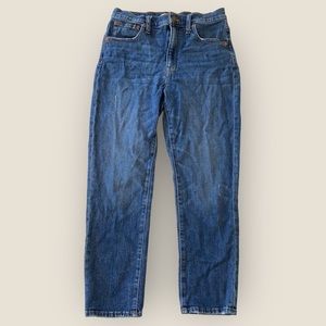 Madewell High-Rise Slim Crop Distressed Boyjean (Size 27)